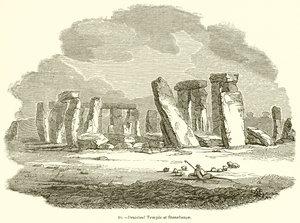Druidische tempel in Stonehenge door English School