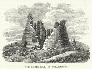 Dun Dornghill, in Strathmore (gravure) door English School