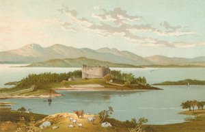 Kasteel Dunstaffnage en Loch Etive door English School