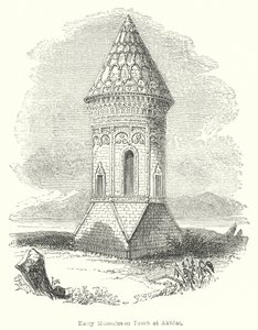 Vroeg Moeslim graf in Akhlat (gravure) door English School