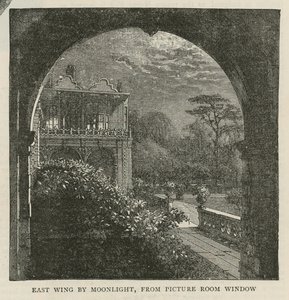 Oostvleugel bij maanlicht, vanuit het raam van de schilderkamer, Holland House