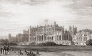 Eaton Hall, Cheshire, Engeland begin 19e eeuw. Uit Churton