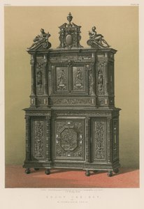 Ebbenhouten kabinet door M Fourdinois, Parijs door English School