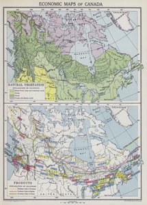 Economische kaarten van Canada