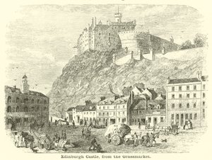 Kasteel van Edinburgh, vanaf de Grassmarket