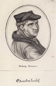 Edmund Bonner, Engelse geestelijke en bisschop van Londen die protestanten vervolgde tijdens het bewind van Maria I (gravure) door English School