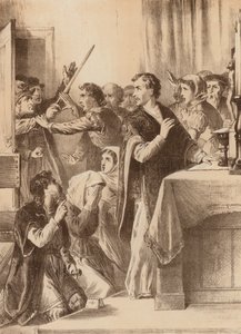 Edmund Genings, "Brak de kamerdeur open waar hij aan het vieren was" door English School