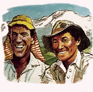 Edmund Hilary en Sherpa Tenzing
