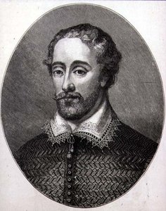 Edmund Spenser (c.1552-99) (gravure) door English School