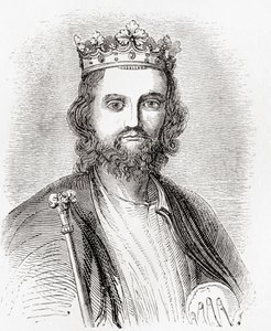 Edward II, ook bekend als Edward van Caernarfon, uit Oud Engeland: Een Picturaal Museum, gepubliceerd 1847