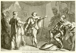 Edward Prins van Wales, zoon van Hendrik VI, en Edward IV door English School