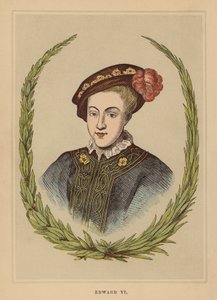Edward VI (gekleurde gravure) door English School