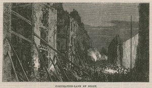 Gevolgen van de explosie in Clerkenwell: Corporation Lane 