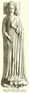 Beeld van Eleonora van Castilië, Koningin van Edward I, in Westminster Abbey door English School