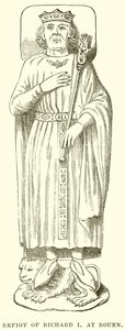 Beeld van Richard I in Rouen door English School