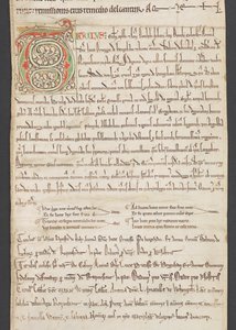 Egerton MS 2849, Membraan III, ca.1225-30 (perkament) door English School