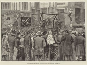 Acht-uren beweging processie in Melbourne, Australië