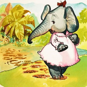 Olifant in een jurk