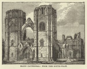 Elgin-kathedraal, vanuit het zuidwesten door English School