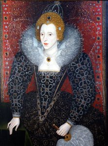 Elizabeth I (1533-1603), ca. 1590 door English School