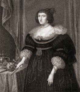 Elizabeth, Koningin van Bohemen, uit Lodges British Portraits door English School