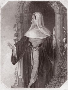 Emilie, vrouw van Aegeon, abdis van een gemeenschap van Ephese (The Comedy of Errors) in Galerie des femmes de Shakespeare door English School