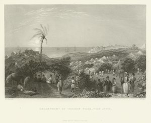 Kamp van Ibrahim Pasha, nabij Jaffa, 1837 door English School