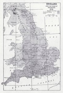 Engeland na het verdrag van Wedmore 878 door English School