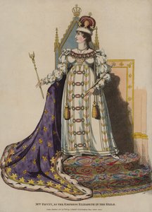Engelse actrice Harriet Faucit als keizerin Elizabeth in The Exile door English School