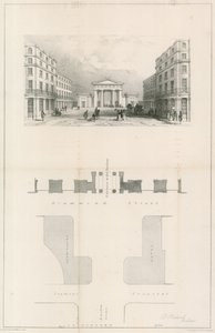 Ingang van Euston Station, Londen door English School
