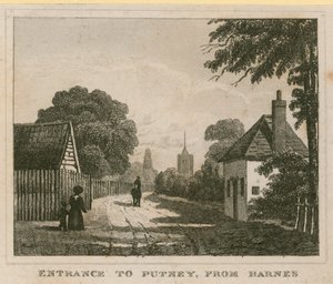 Ingang naar Putney vanaf Barnes door English School