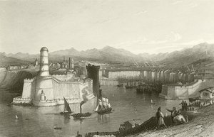 Ingang van de haven van Marseille door English School