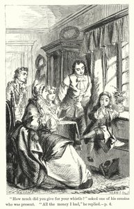 Episode uit het leven van de jonge Benjamin Franklin (gravure) door English School