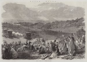 Epsom Races (gravure) door English School