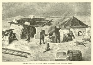 Eskimo sneeuwhutten, nabij Kaap Herschel, King William Land door English School