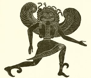 Etruskische Gorgon (Campana Museum) door English School
