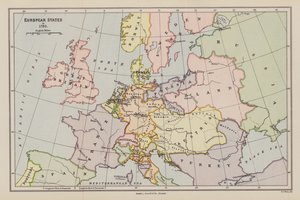 Europese Staten in 1792 door English School