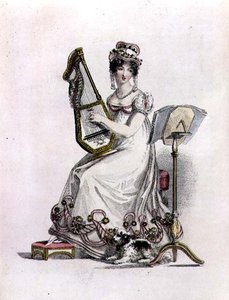 Avond-/operajurk, modeplaat uit Ackermann
