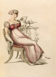 Avondjurk of baljurk, modeplaat uit Ackermanns Repository of Arts