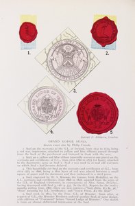 Voorbeelden van Engelse en Ierse Grand Lodge zegels