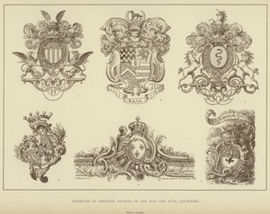 Voorbeelden van Heraldieke Ontwerpen van de XVII en XVIII Eeuwen door English School