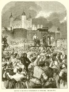 Executie van de hertog van Northumberland op Tower Hill door English School