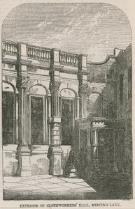 Exterieur van Clothworkers Hall, Mincing Lane, Londen