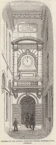 Exterieur van het Centrale Telegraafstation, Pounders Court, Lothbury door English School