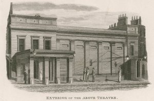 Exterieur van het Regency Theatre, Tottenham Street, Tottenham Court Road, Londen door English School