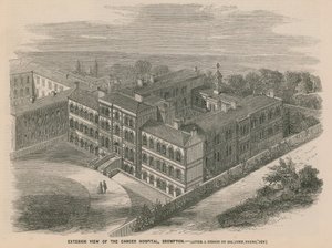 Buitenaanzicht van het Kankerziekenhuis, Brompton door English School