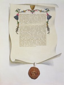 Facsimile editie van de Magna Carta, voor het eerst gepubliceerd in 1225, 1816 door English School