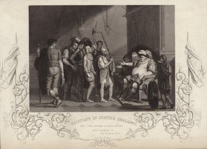 Falstaff bij Justice Shallow door English School