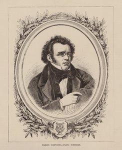 Beroemde componisten, Franz Schubert (gravure) door English School