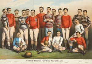 Beroemde Engelse voetballers van 1881, uit Boys Own door English School